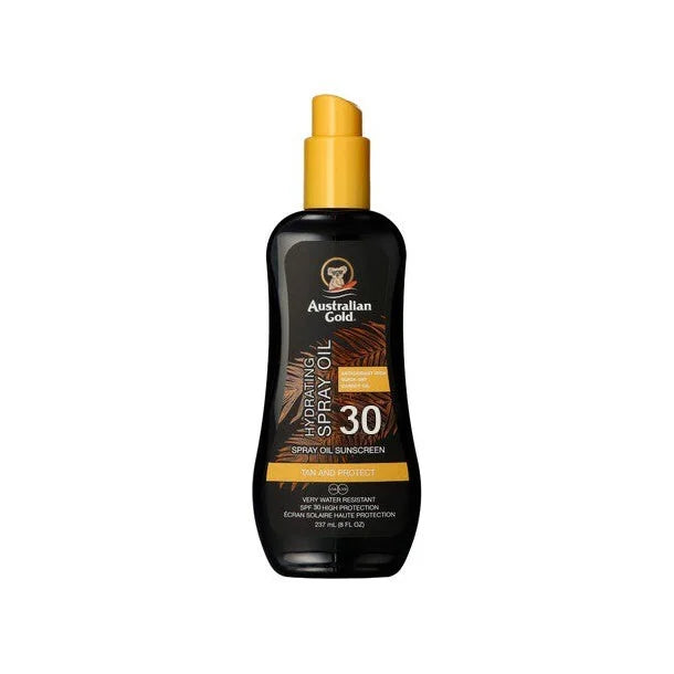 Solcreme Carrot Oil Spray Faktor 30 237ml   Solcreme   Hos Frisøren & Baronen fra Australian Gold