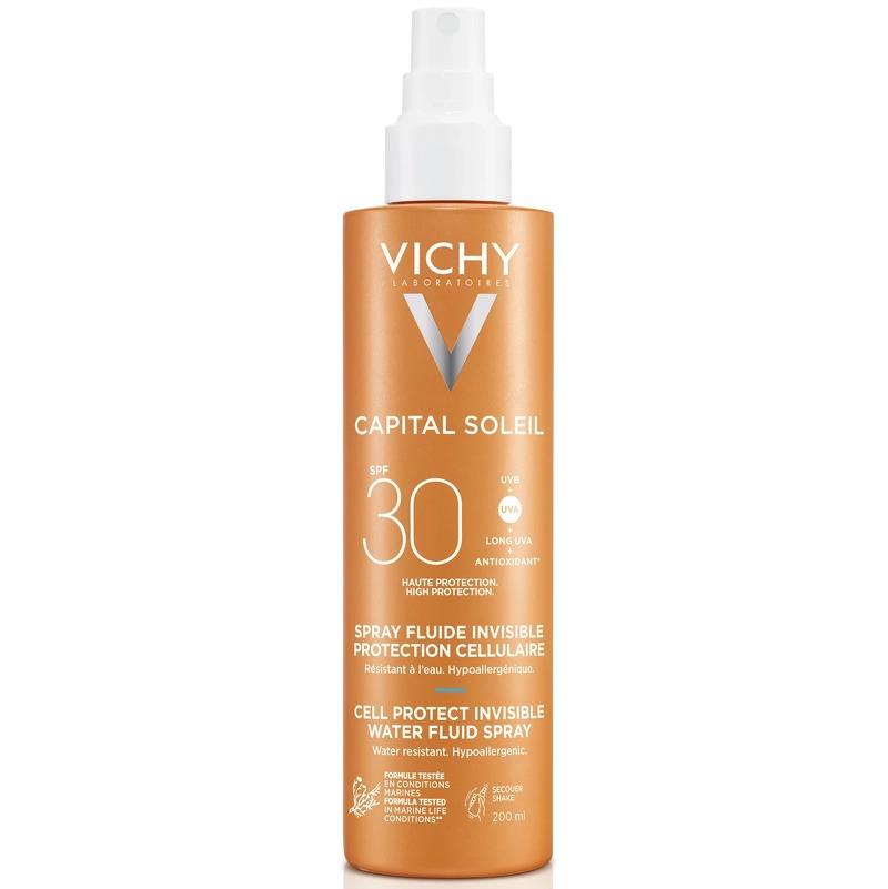 Capital Soleil Cell Protect Invisible Water Fluid Spray Spf 30   200 Ml fra Vichy