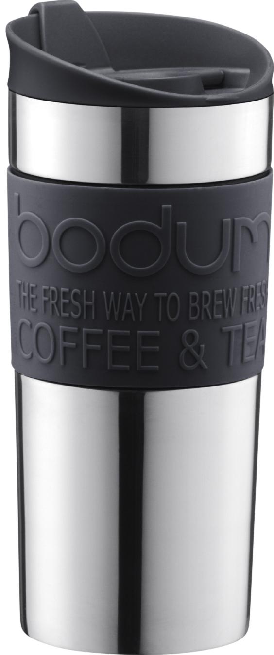 Rejsekrus Med Klik Låg, 0. 35 L Sort fra Bodum