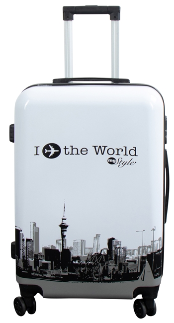 Mellem Hardcase Kuffert - I Love The World fra Borg Living
