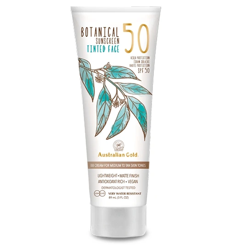 Botanical Tinted Face Medium Tan Spf 50   88 Ml fra Australian Gold