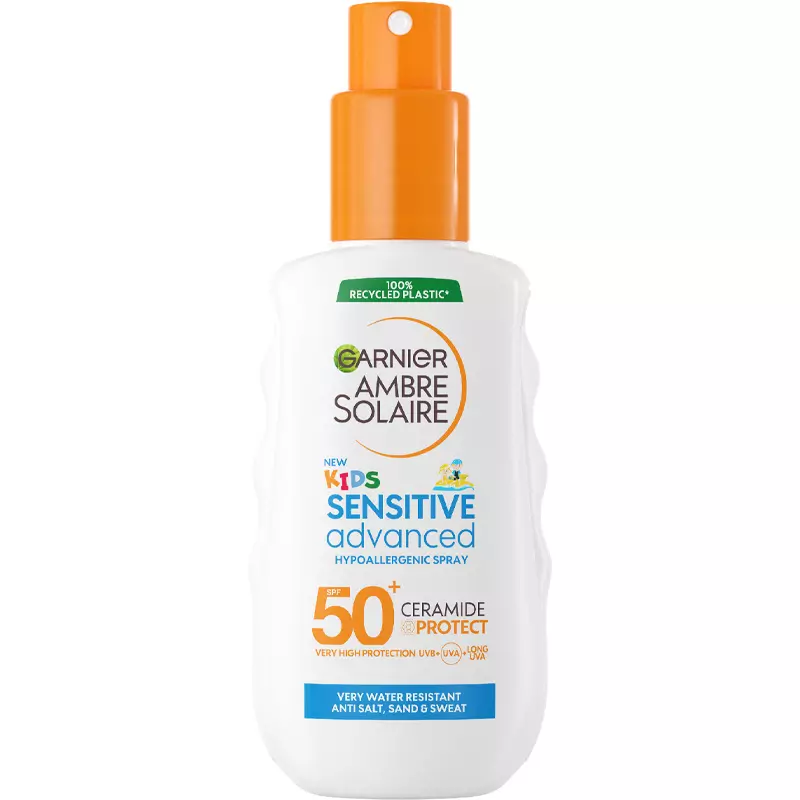 Ambre Solaire Sensitive Advanced Kids Spray Spf 50+   150 Ml fra Garnier