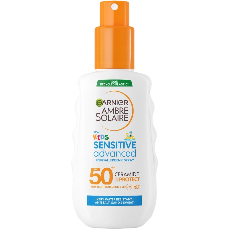 Ambre Solaire Sensitive Advanced Kids Spray Spf 50+   150 Ml fra Garnier