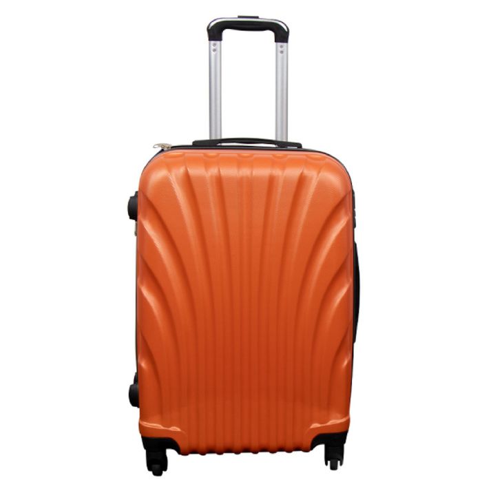 Eksklusiv Hardcase Kuffert i Orange Musling - Medium Størrelse