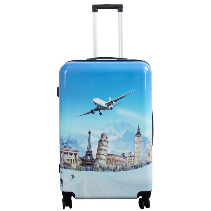 Eksklusiv Hardcase Kuffert med Flymotiv - 104 L