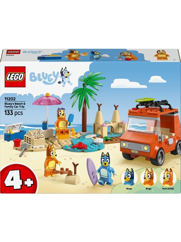 Bluey 11202 Blueys Familie Biltur Til Stranden fra Lego
